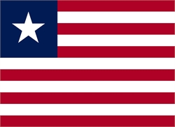 [ai] The flag of Liberia featuring red and white stripes with a blue square in the upper left corner containing a white star.